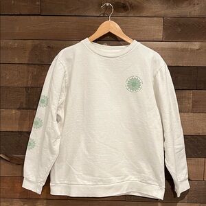 Surfrider Foundation Women's Flower Logo Crewneck Sweatshirt in Cream